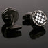 Classic Square Cufflinks for Men, Plaid Cufflinks, Black White Round Cuff Links, Checkered Cufflinks French Cufflinks, Brass Rivets for Tuxedo and...
