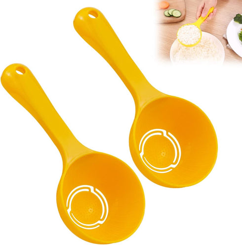 DOERDO 2PCS Plastic Rice Paddle Food Service Spoon Semicircular Rice Ball Spoon for Rice Mashed Potato, Sushi Making Tools...