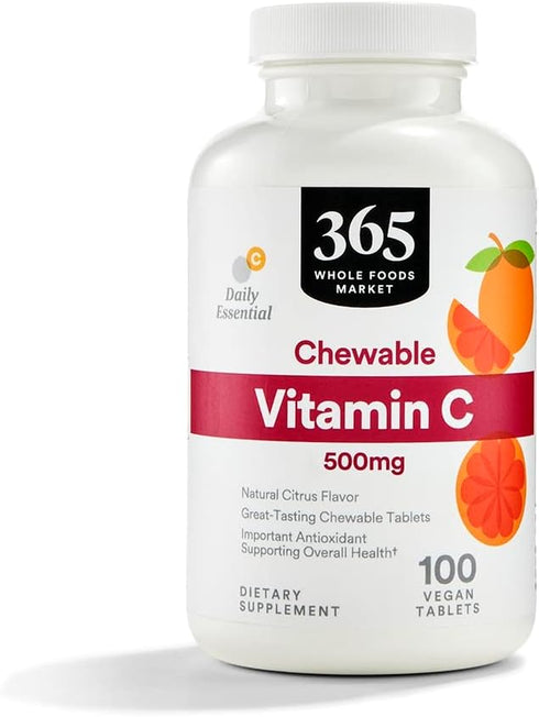365 by Whole Foods Market, Vitamin C Chewable 500Mg, 100 Tablets...
