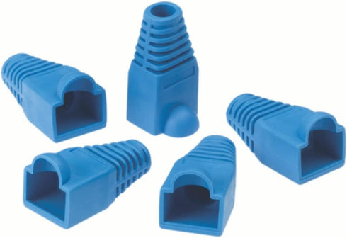 IDEAL Industries, Inc. 85-380 RJ-45 Snagless Strain Boots, for CAT5e, CAT6 Twisted Pair Cables, 5.5mm cable, Blue, 25 Boots...