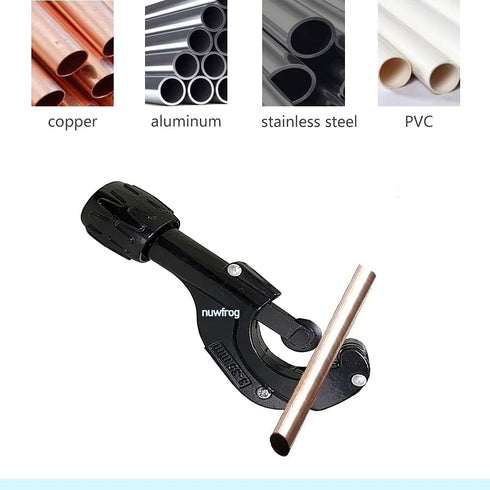 Tubing and Pipe Cutter 1/8 to 1-3/8 Inch with Extra Blade and Reamer for PVC Thin Stainless Steel Tube, Metal,Brass - Copper Pipe Tubing Cutter...