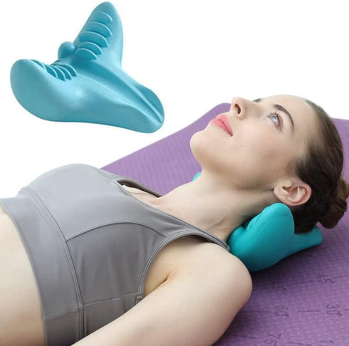 Neck and Shoulder Relaxer, Cervical Traction Device Acupressure Neck Shoulder Back Support Massage Pillow, Neck Stretcher Massager, Posture Correc...