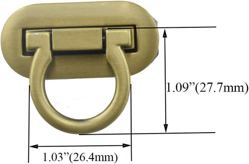 HAHIYO Flip Purse Closure Turn Locks Clip Clasp Easy Install with Online Instructions Picture for Wallet Briefcase Clutch Handbag 1.65 Inch Length...