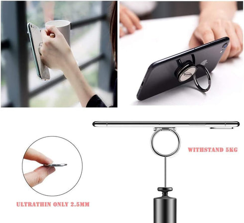 Phone Ring Holder Cell Phone Holder Universal Finger Ring Stand with Magnetic Phone Car Mount Holder for Car Air Vent Magnetic Mount car Phone Hol...