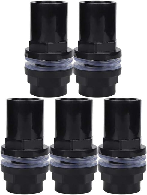 GLOGLOW 5Pcs/Set Aquarium Tubes Connectors, Aquarium Hose Adapter PVC Aquarium Water Pipe Joint Straight Tube Connector Fish (25mm) Air Pump Acces...