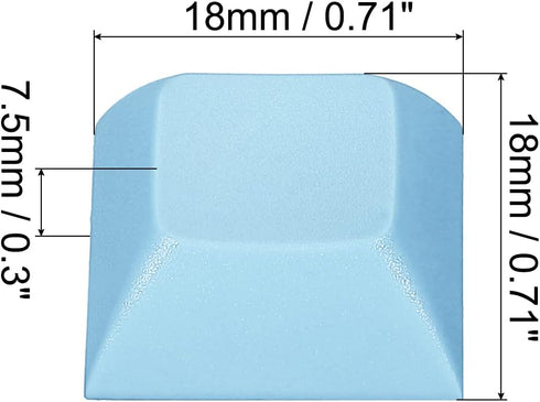 PATIKIL 1U Blank Keycaps, 5 Pack Universal PBT Keyboard Replacement Accessories for MX Mechanical Keyboard, Light Blue...