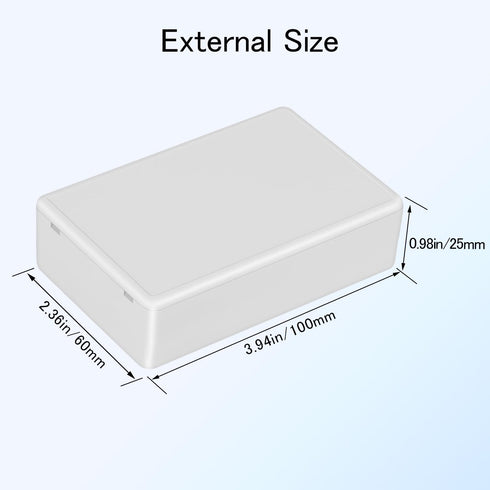 Project Box 8 Pieces Electrical Box Small Junction Box ABS Plastic Enclosure Power Electronic Case White 3.94" x 2.36" x 0.98"(100 x 60 x 25mm)...