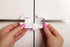 Dreambaby Secure -A-Lock - Child Proof Sliding Safety Locks - Suitable for Mushroom Knobs & D-Shaped Cabinet Door Handles - White - Model ?L712...