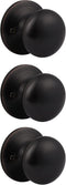 home improvement direct Dummy Door Knob, Oil Rubbed Bronze No Lock & Non-Turning Single Sided Round Knobs, 3 Pack Flat Ball Knob Without Lock for ...