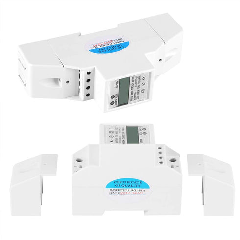 Single Phase Energy Meter 120 / 230V Din Rail Electric Meter AC 10 to 40A Watt Meter Digital LCD Electronic KWh Meter...