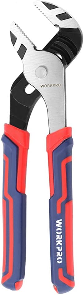 WORKPRO 10-Inch Groove Joint Pliers, Adjustable Water Pump Pliers in CRV Steel for Home Repair, Gripping, Nuts, Bolts, Pipe & Fittings...