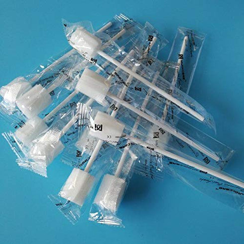 Oral Mouth Swabs Sponge- Untreated and Unflavored for Baby & Elderly Oral Cleaning White 150 Counts...