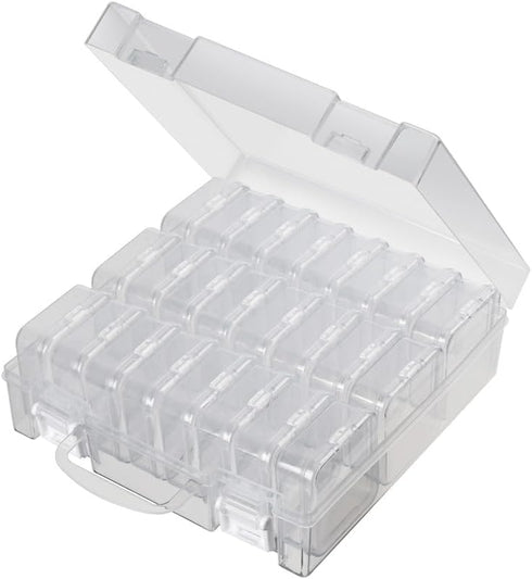 Bead Organizer Box, 24 Slots Diamond Painting Bead Storage Containers, Diamond Painting Art Accessories Boxes Craft Bead Storage Box Organizer Bea...