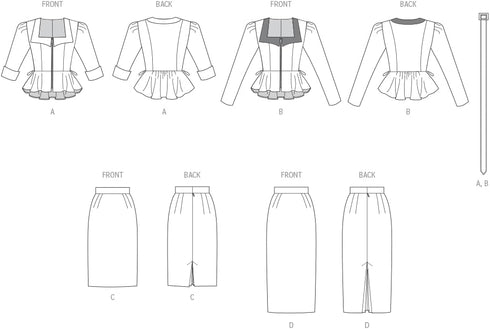 Vogue Misses' Two-Piece Dress Sewing Pattern Packet, Design Code V2006, Sizes 18-20-22-24-26, Multicolor...