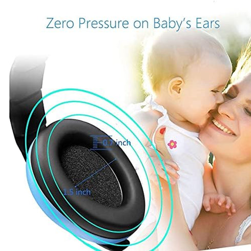 Noise Cancelling Headphones for Kids, Babies Ear Protection Earmuffs Noise Reduction for 0-3 Years Babies, Toddlers, Infant (Blue)...