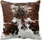 Leaveland Throw Pillowcase 20 x 20 Tri Color Brown Cowhide Print Throw Pillow Cover...