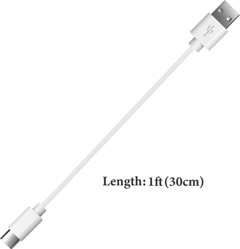 Geekria USB Headphones Earbuds Short Charger Cable Compatible with Skullcandy Aviator 900 ANC, Dime EVO/3, Method 360 ANC, Push XT, USB Replacemen...