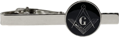 Masonic Freemason Square Compass Tie Clip TieBar Set...