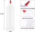 16oz Squeeze Bottles with Red Cap-Pack of 2 Wide Mouth, Leak Proof Refillable Condiment Container for Kitchen Use...