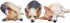 Fewo 6-Cavity Sleeping Dog Corgi and French Bulldog Silicone Mold for Fondant Chocolate Candy Gum Paste Polymer Clay Resin Kitchen Baking Sugar Cr...