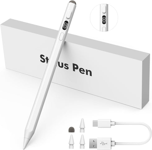 MoKo Stylus Pen for iPad with Power Display, Dual-Tip Apple Pen Fast Charge for iPad Pro 13/11" (M4) 2024, iPad Pro 12.9/11", iPad Air 13/11" (M2)...