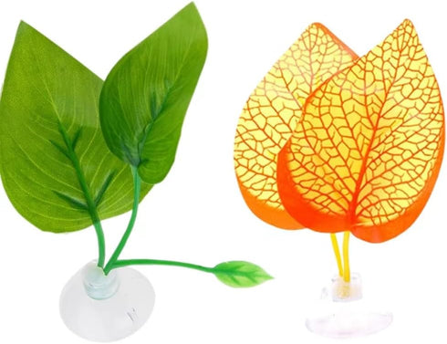 2PCS Fishtanks Decorations for Betta Resting Bed Leaf Hammock Spawning Pad for Bettas Simulation Habitats AquaticPlant Aquariums Decoration for Be...