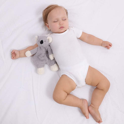 Apricot Lamb Stuffed Animals Security Blanket Gray Koala Infant Nursery Character Blanket Luxury Snuggler Plush(Gray Koala, 10 Inches)...