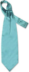 Biagio ASCOT Solid TURQUOISE AQUA BLUE Color Cravat Men's Neck Tie...