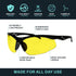 Bifocal Safety Glasses - Safety Glasses with Readers for Healthcare, Woodworkers, Motorcyclists, Workshop - Ansi Z87+ - Polycarbonate Lenses - (Ye...