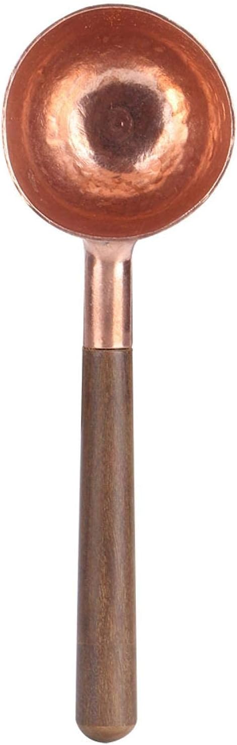 Measuring Scoop Measuring Spoon Red Copper Coffee Measuring Spoon With Black Walnut Handle Multi Function Spoons Tools for Measuringtea Sugar Salt...