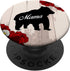 Mama Bear Silhouette Flower Vintage Animal Mom Women PopSockets Swappable PopGrip...