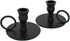 Taper Candle Holders for Candlesticks with Handle, Matte Black Wrought Iron Metal Candle Stick Holders for 7/8" Candles, Set of 2...