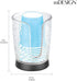 mDesign Plastic/Steel Compact Small Disposable Paper Cup Dispenser Storage Holder for Rinsing Cups on Bathroom Vanity Countertops - Rain Collectio...