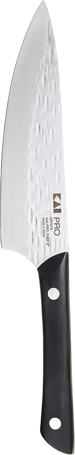 Kai PRO 6" Chef’s Knife, Hand Sharpened Kitchen Knife for Professional and Home Chefs, Japanese AUS6M Stainless Steel Blade, Full-Tang POM Handle,...