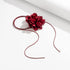 INENIMARTJ Flower Choker Necklace Big Rose Choker Velvet Rosette Flower Collar Choker Necklace for Women Bride Wedding Party Summer Necklaces...