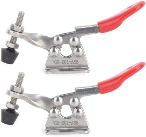 2pcs Toggle Clamps 304 Stainless Steel 27KG GH-201-ASS Quick Welding Fixture Hand Tool...