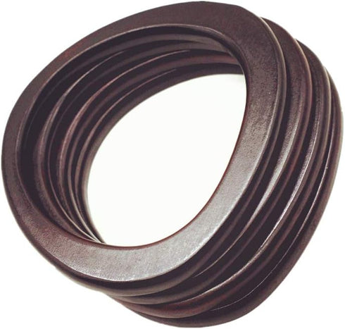 Model Worker 4PCS MDF Oval Shaped Handles Replacement for Handmade Bag Handbags Purse Handles (Dark Brown)...