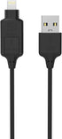 SCOSCHE I3M Strikeline Pro 2-in-1 MFI Certified Lightning & Micro USB to USB Charge & Sync Cable 3-ft. Black...