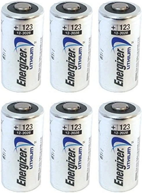 Energizer 123 6 Lithium Batteries - Pack of 6 (Silver)...