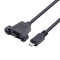 cablecc Micro USB 5Pin Male to Female Extension Panel Mount Type Cable with Screws 50cm...