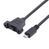 cablecc Micro USB 5Pin Male to Female Extension Panel Mount Type Cable with Screws 50cm...