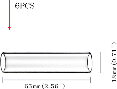 6-Tube Fish Shrimp Feeder Glass Breeding Tube, Aquarium Fish Tank Pipe Shelter Tube Fish Tank Shelter Decorations...
