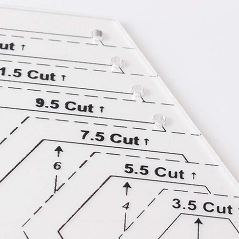 4Pcs Quilting Ruler, with 60 Degree Triangle and Diamond, 45 Degree Diamond, Hexagon Shape Templates, Transparent Patchwork Sewing Cutting Craft R...