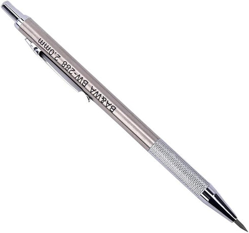 4 Pack 2.0 mm Lead Holder Metal Mechanical Pencil Automatic Mechanical Drafting Pencil for Draft Drawing,Carpenter,Crafting, Art Sketching + 48 Le...