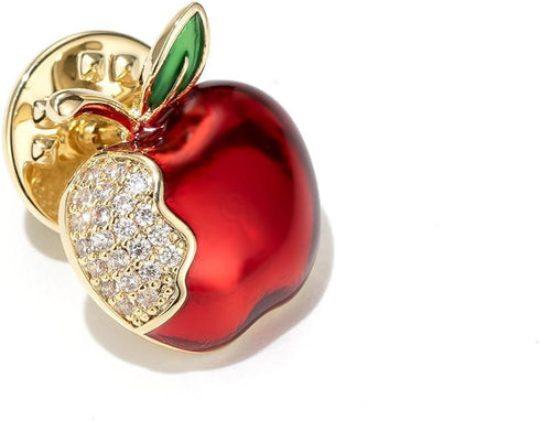 Red Apple Crystal Brooch Pins for Women Fashion, Rhinestone Women's Brooches,Birthday Gift 2210019-??...