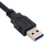 cablecc 1m Waterproof USB 3.0 Extension Latch Mount Car AUX Cable for Dashboard Panel (Dual USB 3.0)...