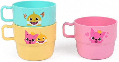 PINKFONG Cup with Handle-3P Family Plastic Cups (230ml) : 3pcs 1 Set...