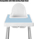 PandaEar 2 Pack High Chair Placemat, Silicone Non-Slip Placemats for IKEA Antilop Baby High Chair, Food Grade Mats Toddler Placemats -Blue/Grey...