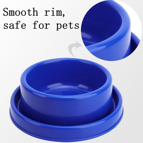 Ants Away Dog Bowl Cat Puppy Food Bowls Round No Spill Eating Feeder for Small Animals Blue S...