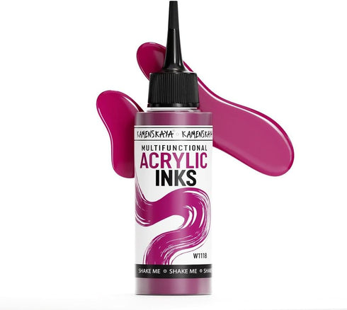 KAMENSKAYA Acrylic Inks for Artists - Magenta Acrylic Ink, 3.38 Fl Oz (100 ml)...